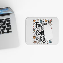 Load image into Gallery viewer, Fueled by Coffee And Kids Rectangle Mouse Pad
