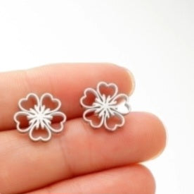 Stainless Steel Flower Earrings