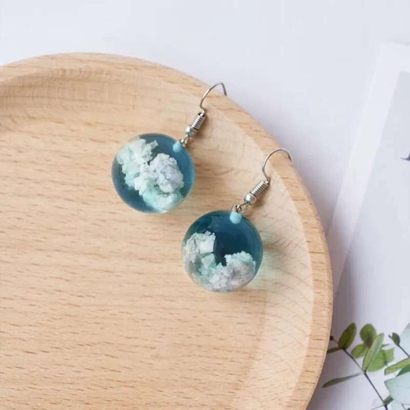 Resin Cloud Earrings