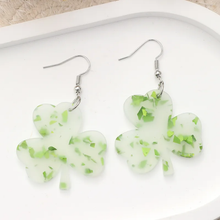 Load image into Gallery viewer, Shamrock Acrylic Earrings
