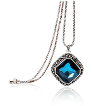 Load image into Gallery viewer, Rhombus Rhinestone Long Necklace
