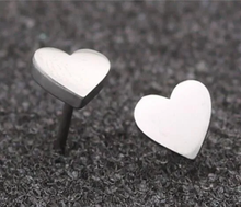 Load image into Gallery viewer, Stainless Steel Heart Shape Stud Earrings
