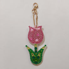 Load image into Gallery viewer, Rhinestone Flower Keychain
