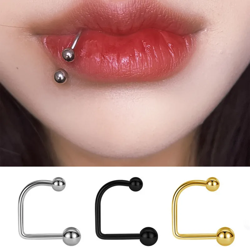 3 Piece Stainless Steel Lip Rings