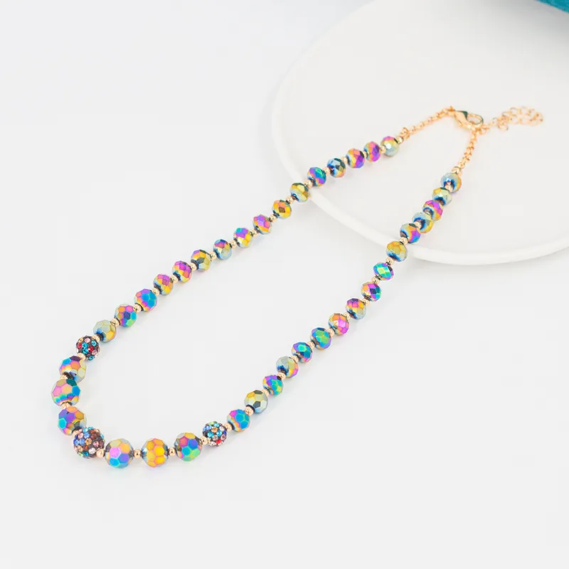 Iridescent Bead Necklace