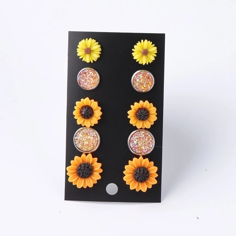 Sunflower Earring Set