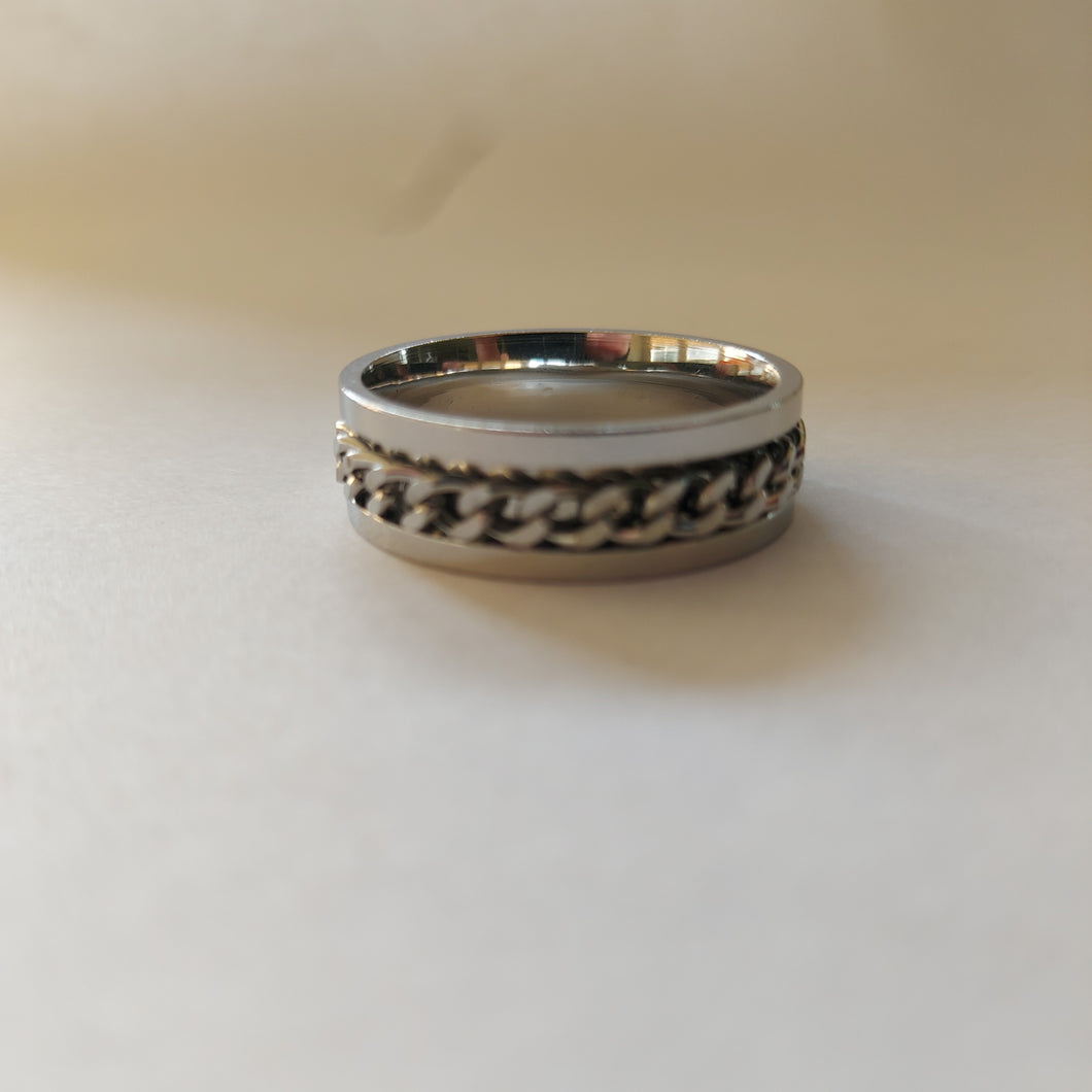 Titanium Chain Men's Ring