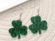 Load image into Gallery viewer, Shamrock Acrylic Earrings
