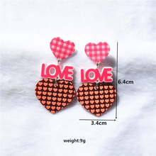 Load image into Gallery viewer, Acrylic Love Heart Earrings
