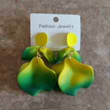 Load image into Gallery viewer, Acrylic Flower Petal Earrings
