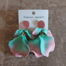 Load image into Gallery viewer, Acrylic Flower Petal Earrings
