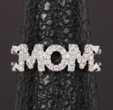 Load image into Gallery viewer, Rhinestone Mom Adjustable Ring
