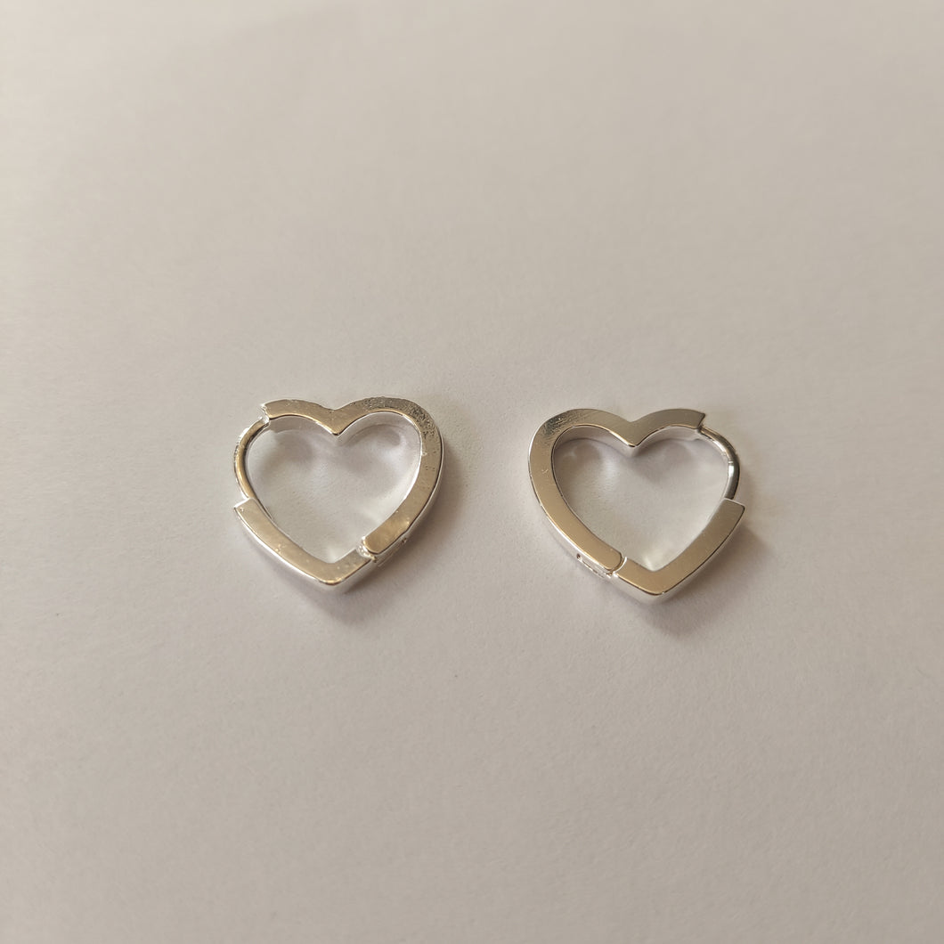 Small Heart Hoop Earrings