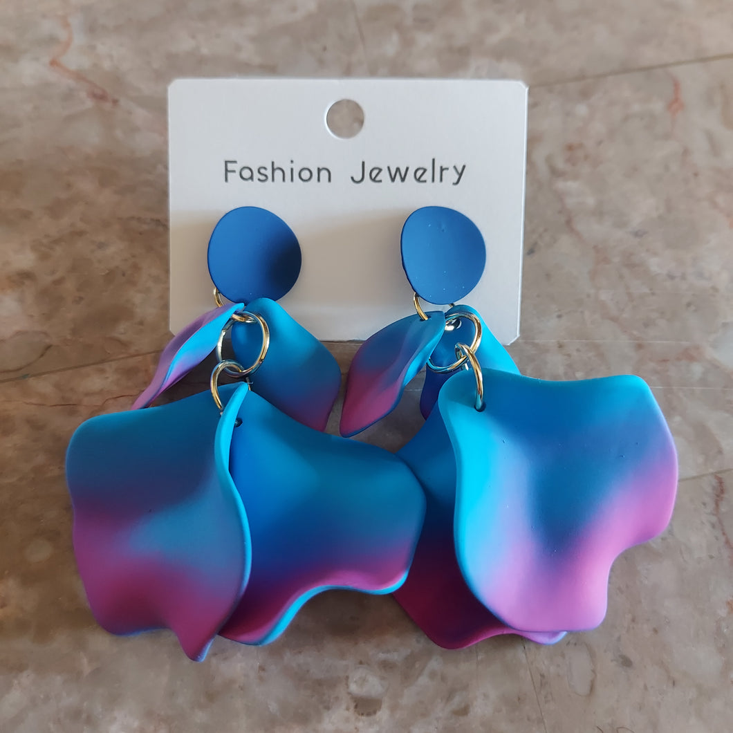 Acrylic Flower Petal Earrings