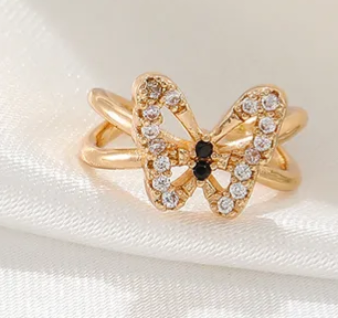 Rhinestone Butterfly Ear Cuff