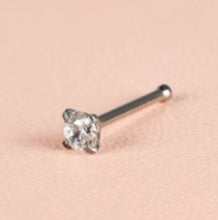 Load image into Gallery viewer, Stainless Steel Rhinestone Nose Ring Stud
