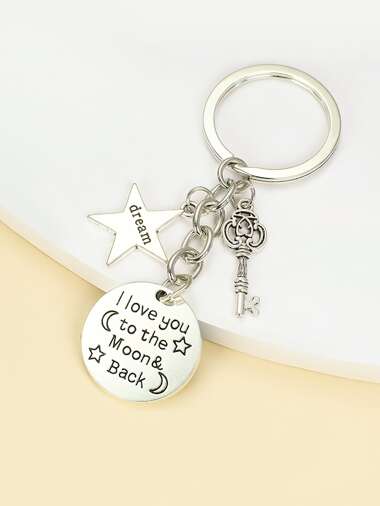 I Love You To The Moon And Back Keychain