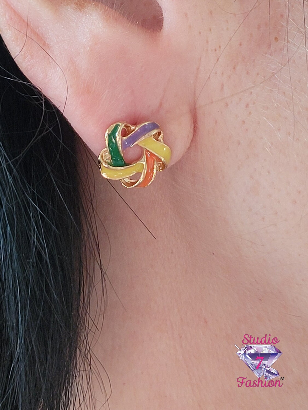 Woven Multicolor Earrings