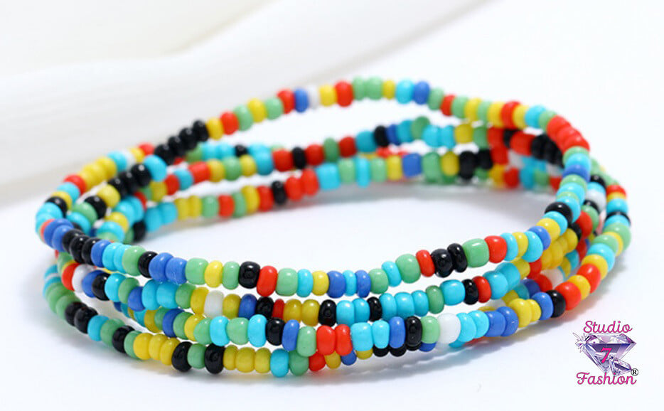 Superwrap Multicolor Beaded Bracelet