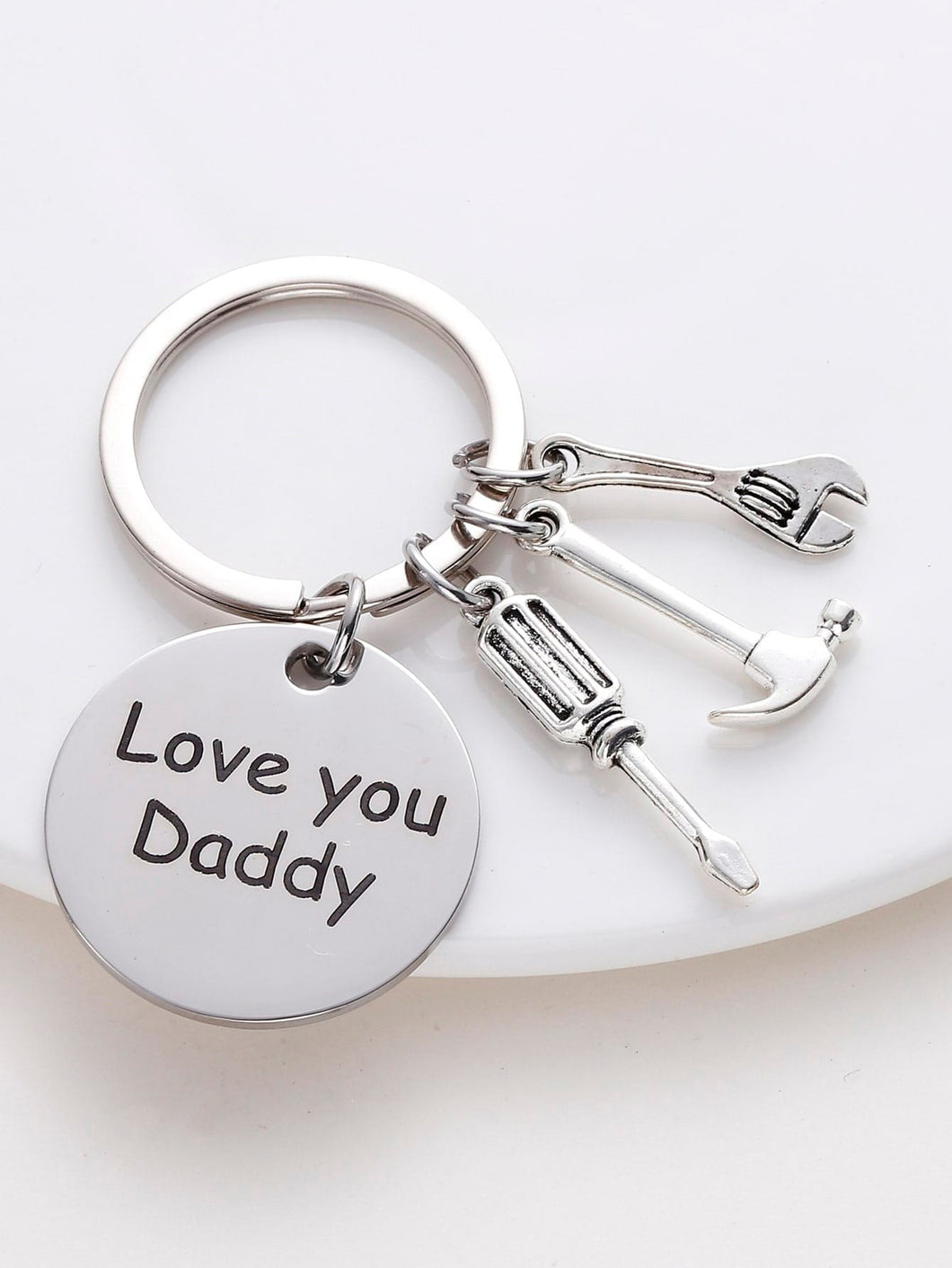Daddy Repair Tool Charm Keychain
