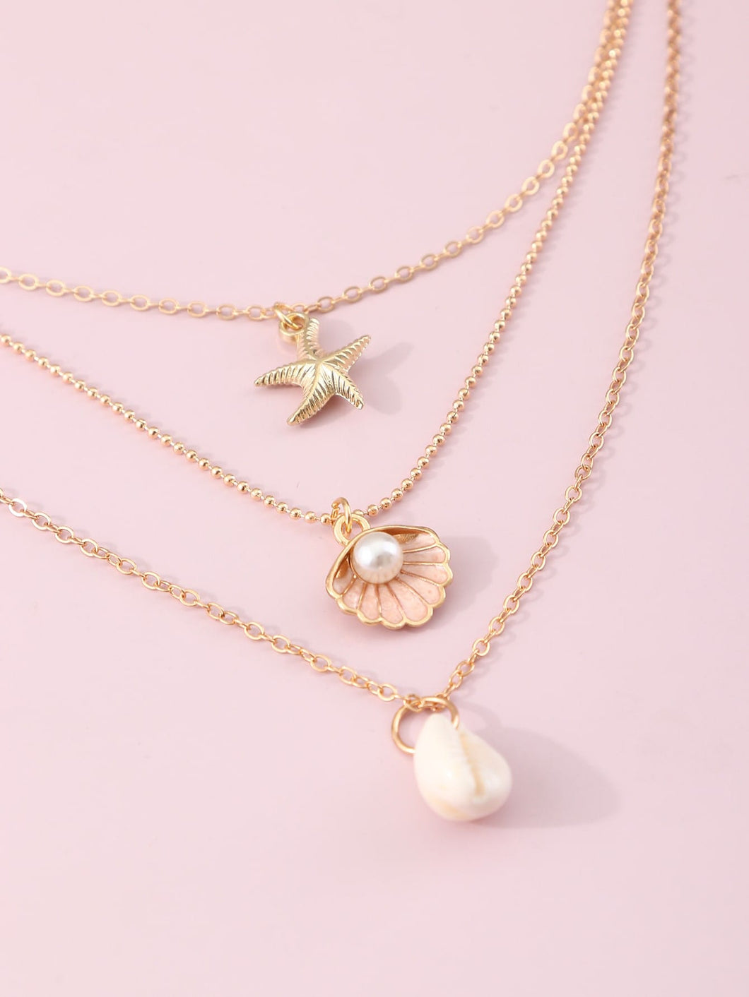 Shell & Starfish Layered Necklace