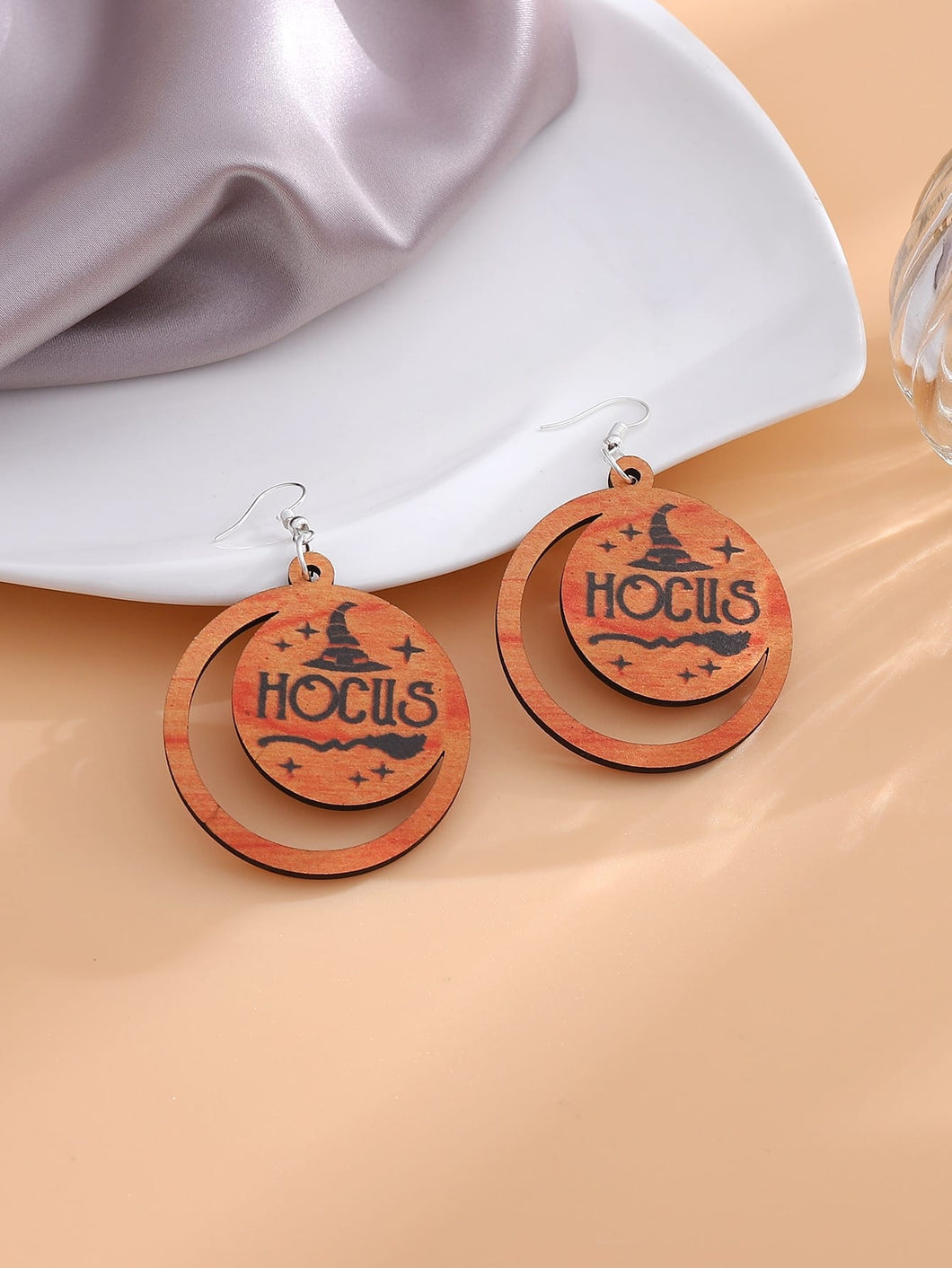 Hocus Pocus Wood Earrings