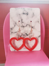 Load image into Gallery viewer, Resin Heart Earrings
