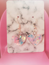 Load image into Gallery viewer, Small Resin Heart Earrings

