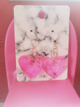Load image into Gallery viewer, Big Resin Heart Earrings
