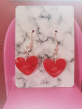 Load image into Gallery viewer, Small Resin Heart Earrings
