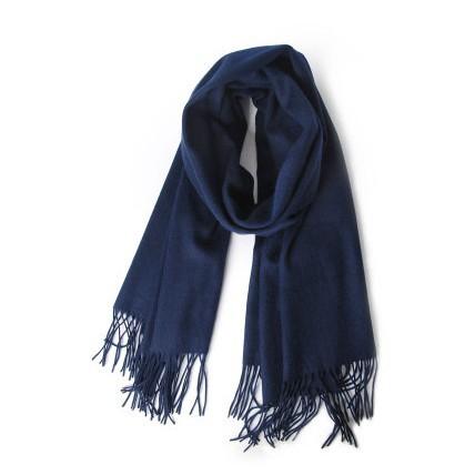 Cashmere Scarf with Tassels - Charcoal